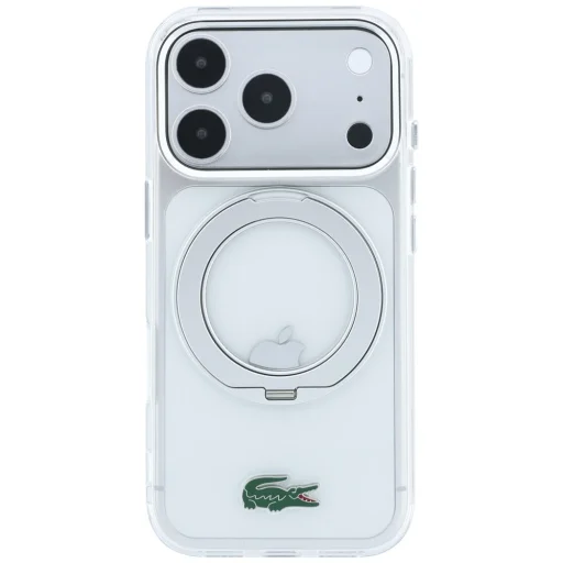 iPhone 18 Pro Max / 17 Pro Max Átlátszó Lacoste IML fényes felületű MagSafe tok gyűrűs kitámasztóval - 3