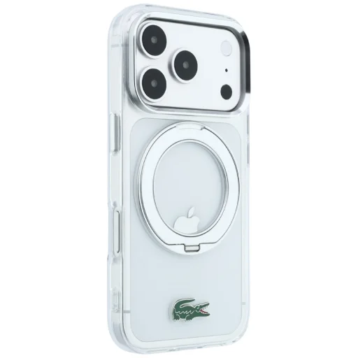 iPhone 18 Pro Max / 17 Pro Max Átlátszó Lacoste IML fényes felületű MagSafe tok gyűrűs kitámasztóval - 4