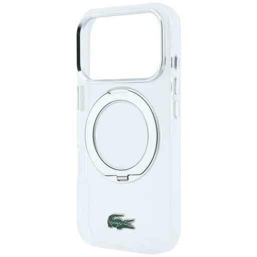 iPhone 18 Pro Max / 17 Pro Max Átlátszó Lacoste IML fényes felületű MagSafe tok gyűrűs kitámasztóval - 6