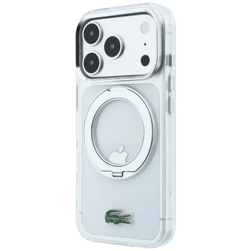 iPhone 18 Pro Max / 17 Pro Max Priehľadný Lacoste IML kryt s lesklým povrchom, MagSafe a prstencovým stojanom - 2