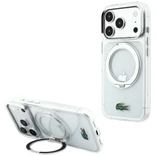 Apple iPhone 18 Pro / 17 Pro átlátszó Lacoste IML Glossy Finish with Ring Stand MagSafe kemény hátlap tok