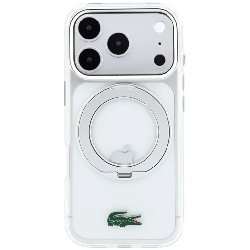 Apple iPhone 18 Pro / 17 Pro átlátszó Lacoste IML Glossy Finish with Ring Stand MagSafe kemény hátlap tok - 3