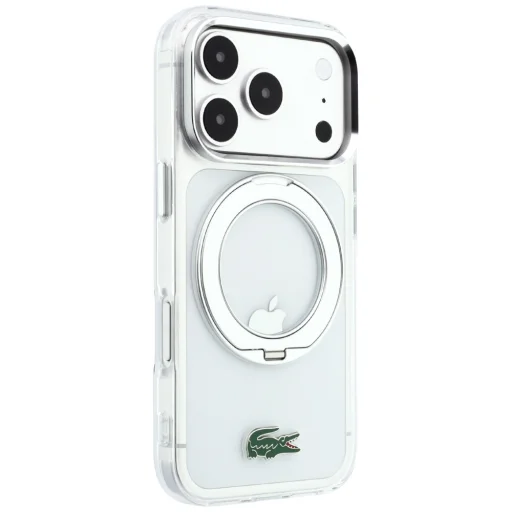 Apple iPhone 18 Pro / 17 Pro átlátszó Lacoste IML Glossy Finish with Ring Stand MagSafe kemény hátlap tok - 4