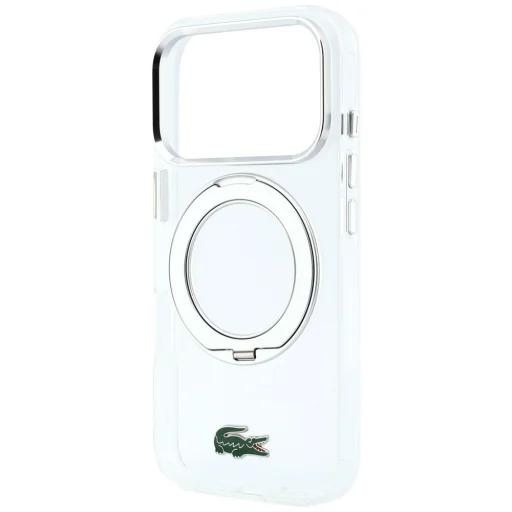 Apple iPhone 18 Pro / 17 Pro átlátszó Lacoste IML Glossy Finish with Ring Stand MagSafe kemény hátlap tok - 6