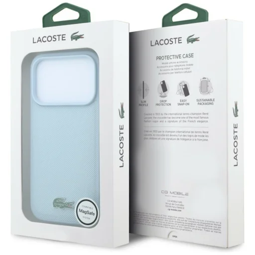 Apple iPhone 18 Pro Max / 17 Pro Max kék Lacoste Petit Pique Lacquer Logo MagSafe kemény hátlap tok - 8
