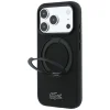 Apple iPhone 18 Pro / 17 Pro fekete Lacoste Petit Pique Ring Stand MagSafe hátlap tok thumbnail