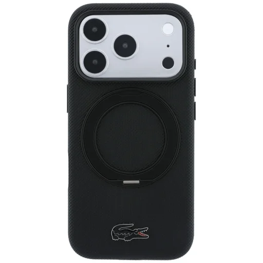 iPhone 18 Pro Max / 17 Pro Max čierny zadný kryt Lacoste Petit Pique with Ring Stand MagSafe - 3
