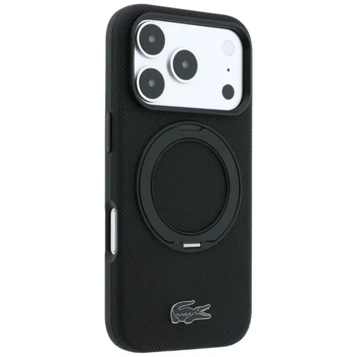 iPhone 18 Pro Max / 17 Pro Max čierny zadný kryt Lacoste Petit Pique with Ring Stand MagSafe - 4