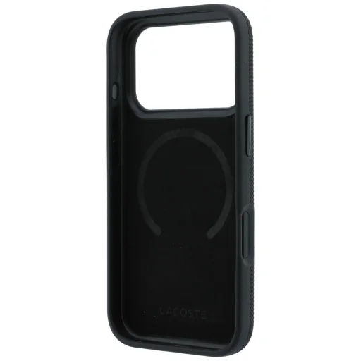 iPhone 18 Pro Max / 17 Pro Max fekete Lacoste Petit Pique with Ring Stand MagSafe hátlap tok - 7