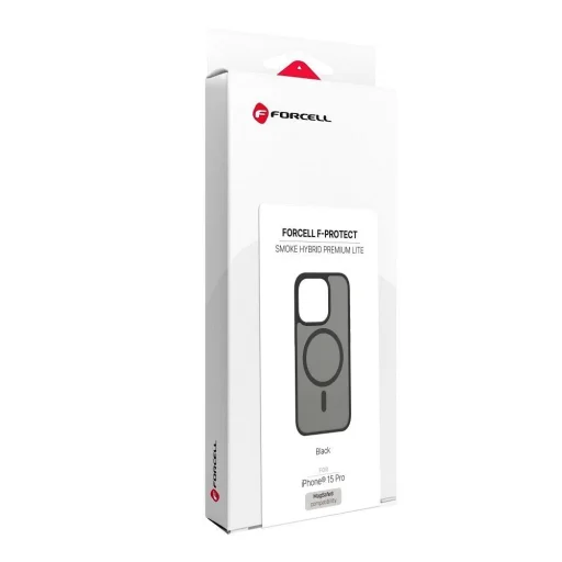  iPhone 15 Pro fekete Forcell F-Protect Smoke Hybrid Premium Lite MagSafe kompatibilis tok - 15