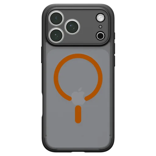 iPhone 18 Pro Max / 17 Pro Max matt fekete-narancssárga Spigen Ultra Hybrid MagSafe védőtok - 3