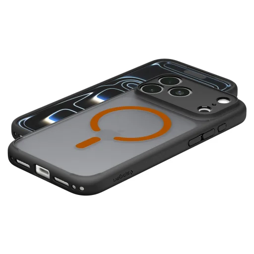 iPhone 18 Pro Max / 17 Pro Max matt fekete-narancssárga Spigen Ultra Hybrid MagSafe védőtok - 8