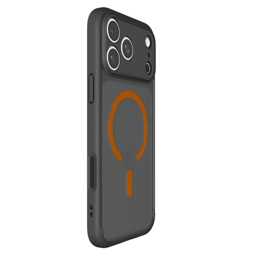 iPhone 18 Pro Max / 17 Pro Max matné čierno-oranžové ochranné puzdro Spigen Ultra Hybrid MagSafe - 14