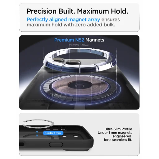 iPhone 18 Pro Max / 17 Pro Max matné čierno-oranžové ochranné puzdro Spigen Ultra Hybrid MagSafe - 19