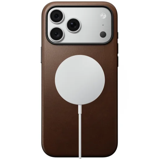 iPhone 18 Pro Max / 17 Pro Max hnedé kožené ochranné puzdro Nomad Modern Leather Case - 3