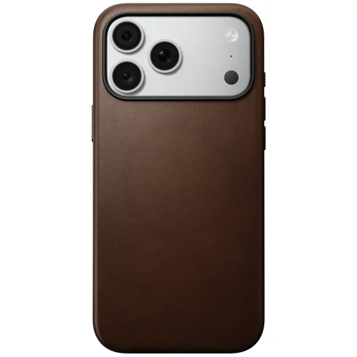 iPhone 18 Pro Max / 17 Pro Max hnedé kožené ochranné puzdro Nomad Modern Leather Case - 4