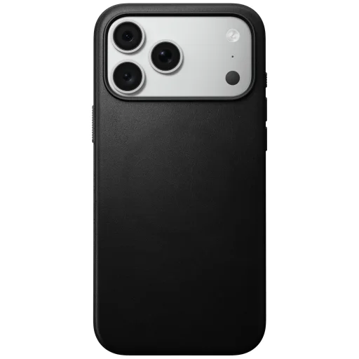 iPhone 18 Pro Max / 17 Pro Max čierne kožené ochranné puzdro Nomad Modern Leather Case - 4