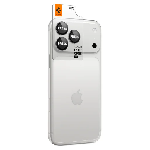 iPhone 18 Pro Max / 18 Pro sötétszürke Spigen Glass tR EZ Fit Optik Pro kamera lencsevédő edzett üveg (2 db) - 6