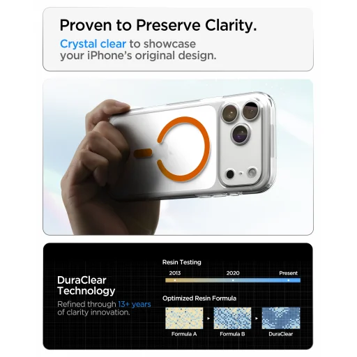 Apple iPhone 18 Pro Max / 17 Pro Max átlátszó narancssárga Spigen Ultra Hybrid MagSafe tok - 14