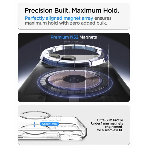 Apple iPhone 18 Pro Max / 17 Pro Max átlátszó narancssárga Spigen Ultra Hybrid MagSafe tok - 17