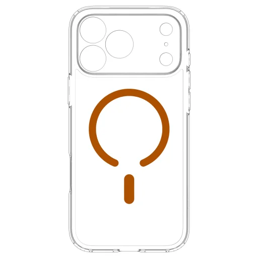 Apple iPhone 18 Pro Max / 17 Pro Max átlátszó narancssárga Spigen Ultra Hybrid MagSafe tok - 4