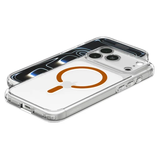 Apple iPhone 18 Pro Max / 17 Pro Max átlátszó narancssárga Spigen Ultra Hybrid MagSafe tok - 8