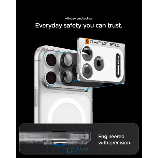 Apple iPhone 18 Pro Max tmavosivý Spigen Glass tR EZ Fit Optik Pro XL 1 ks - 12