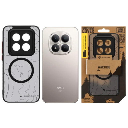 Xiaomi Redmi Note 15 Pro 5G asfaltovo sivý Tactical MagForce Warthog odolný kryt - 6