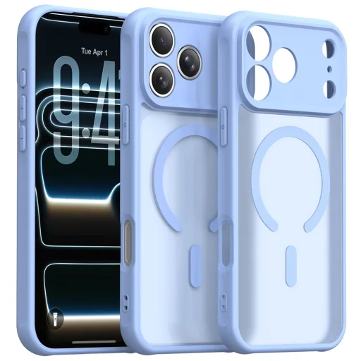 Apple iPhone 18 Pro Világoskék Techsuit HaloFrost II MagSafe tok - 1