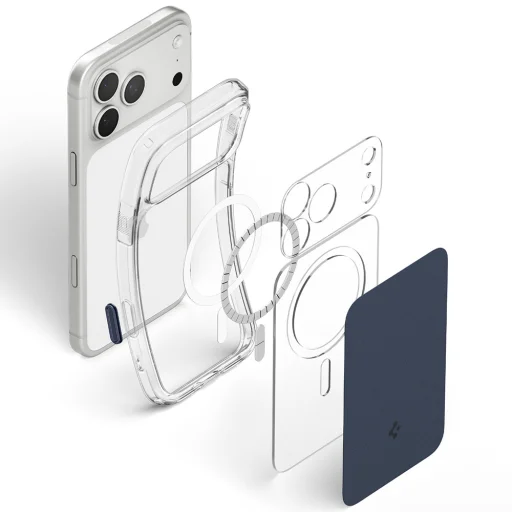 Apple iPhone 18 Pro / iPhone 17 Pro matt kék Spigen Ultra Hybrid T MagSafe tok - 7