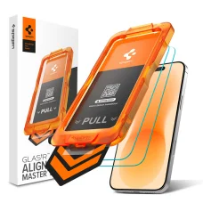iPhone 18 Pro Max / iPhone 17 Pro Max Spigen Glas.tR AlignMaster S tvrdené ochranné sklo, 2 ks, transparentná sklenená fólia