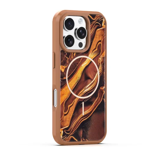  Apple iPhone 16 Pro Max barna TFO Golden Autumn MagSafe hátlaptok - 2