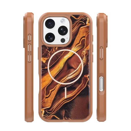  Apple iPhone 16 Pro Max barna TFO Golden Autumn MagSafe hátlaptok - 3