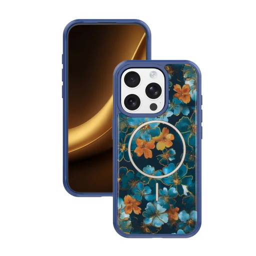 Apple iPhone 14 Pro tmavomodré ochranné puzdro TFO Golden Autumn kompatibilné s MagSafe - 1