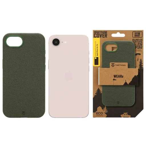 Apple iPhone 16e / 17e lesná zelená Tactical MagForce WEARe MagSafe zadný kryt - 6