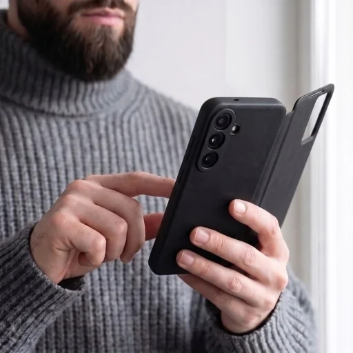 Tech-Protect Smart Wallet Samsung Galaxy S26 FE flipové puzdro, matné čierne - 6
