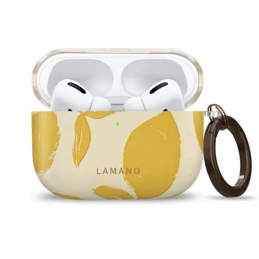 Apple AirPods Pro 3 Lemon Haze Tech-Protect Lamano puzdro na slúchadlá s karabínou - 2