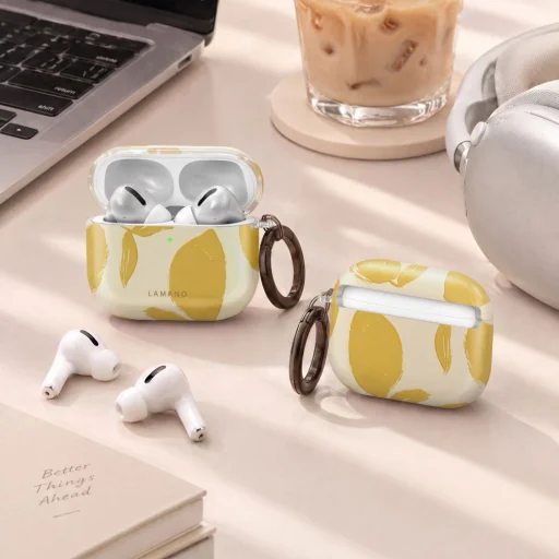 Apple AirPods Pro 3 Lemon Haze Tech-Protect Lamano puzdro na slúchadlá s karabínou - 9