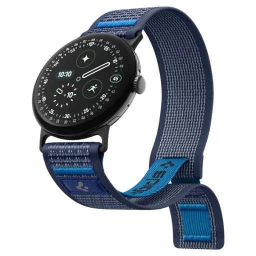 Spigen Athlex Air szövet óraszíj Google Pixel Watch 5 / Watch 4 / Watch 3 45 mm okosórához - sötétkék - 2