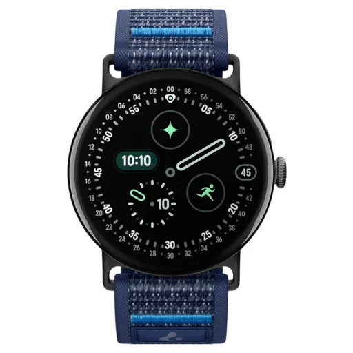 Spigen Athlex Air szövet óraszíj Google Pixel Watch 5 / Watch 4 / Watch 3 45 mm okosórához - sötétkék - 3