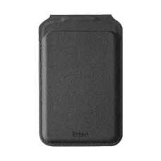 Etteri Trio Mag magnetický držiak na karty a stojan na telefón, čierny