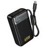 Powerbanka Hoco Q53, 12000 mAh, 65W, rýchle nabíjanie QC a PD, čierna thumbnail