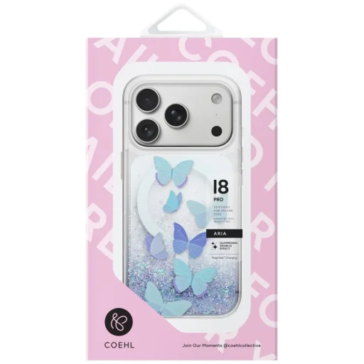 Modré magnetické nabíjacie puzdro UNIQ Coehl Aria pre iPhone 18 Pro / 17 Pro - 4