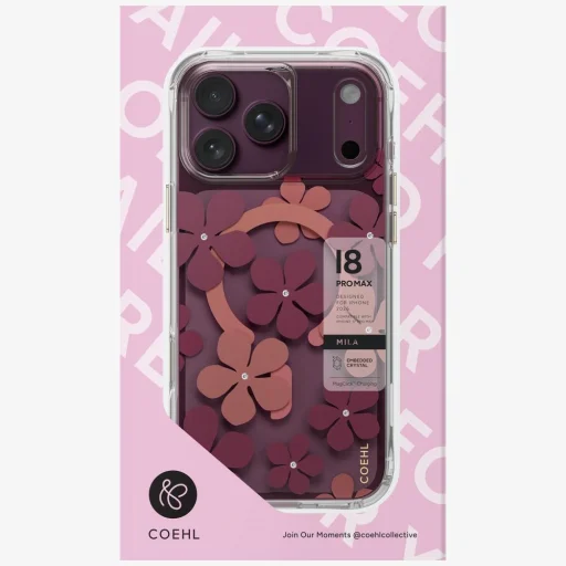iPhone 18 Pro Max / 17 Pro Max bordový UNIQ Coehl Mila magnetický zadný kryt - 5