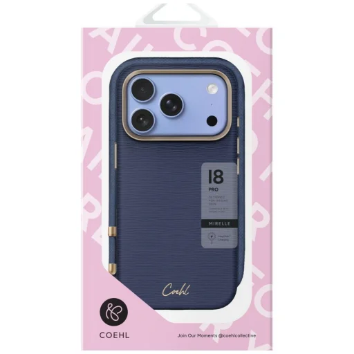 Apple iPhone 18 Pro / 17 Pro modrý UNIQ Coehl Mirelle zadný kryt pre magnetické nabíjanie - 5