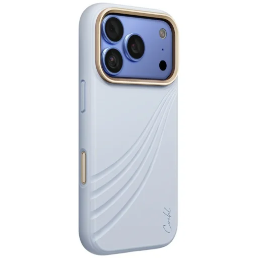 Apple iPhone 18 Pro / 17 Pro modrý UNIQ Coehl Serina Magnetic Charging zadný kryt - 1