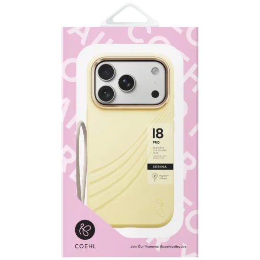 Apple iPhone 18 Pro / 17 Pro žltý UNIQ Coehl Serina zadný kryt s magnetickým nabíjaním - 4
