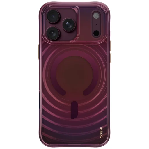 Apple iPhone 18 Pro Max / 17 Pro Max Bordó UNIQ Coehl Vela mágneses töltő hátlap tok - 2