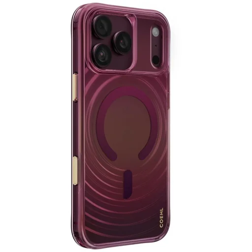 Apple iPhone 18 Pro Max / 17 Pro Max Bordó UNIQ Coehl Vela mágneses töltő hátlap tok - 1