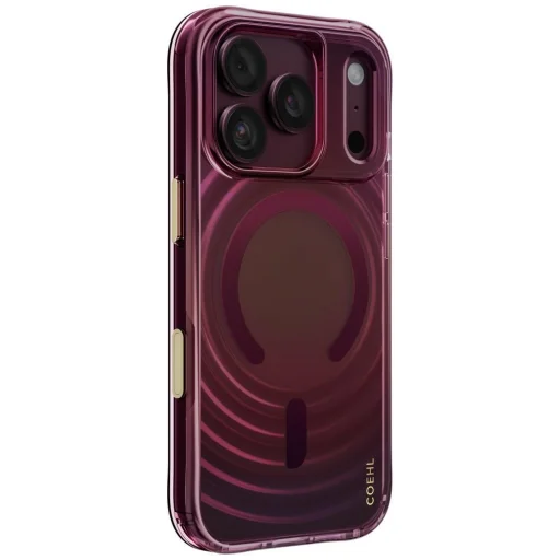 Apple iPhone 18 Pro / 17 Pro bordó UNIQ Coehl Vela mágneses töltéshez hátlap tok - 1